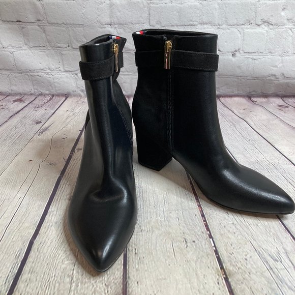 Tommy Hilfiger Women's Ankle Black Boot - Picture 1 of 8